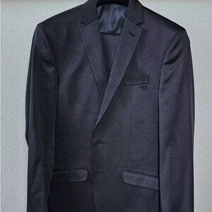 Kenneth Cole Reaction Black Skinny-Fit Suit 36S  29W 32L